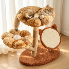 Flower Cat Tree with Plush Perches & Cat Ear Sisal Scratcher｜Papi & Co